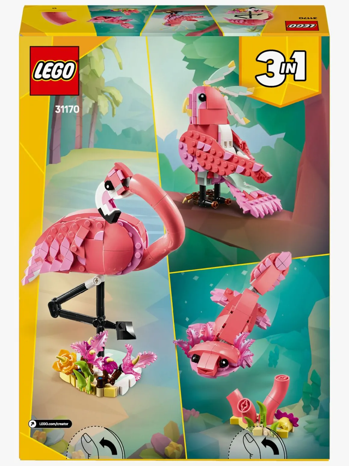 LEGO Creator 31170 Vilde dyr: Pink flamingo
