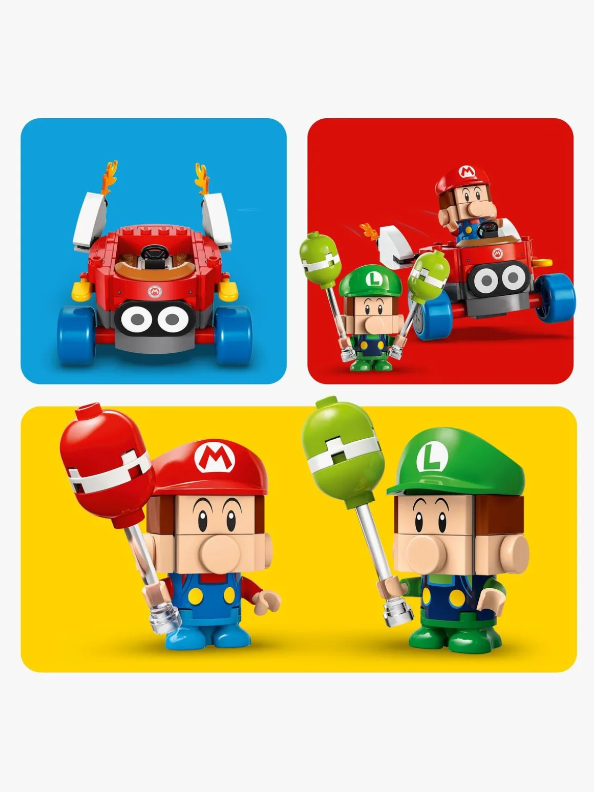 LEGO Super Mario 72034 Mario Kart – Baby Mario mod Baby Luigi