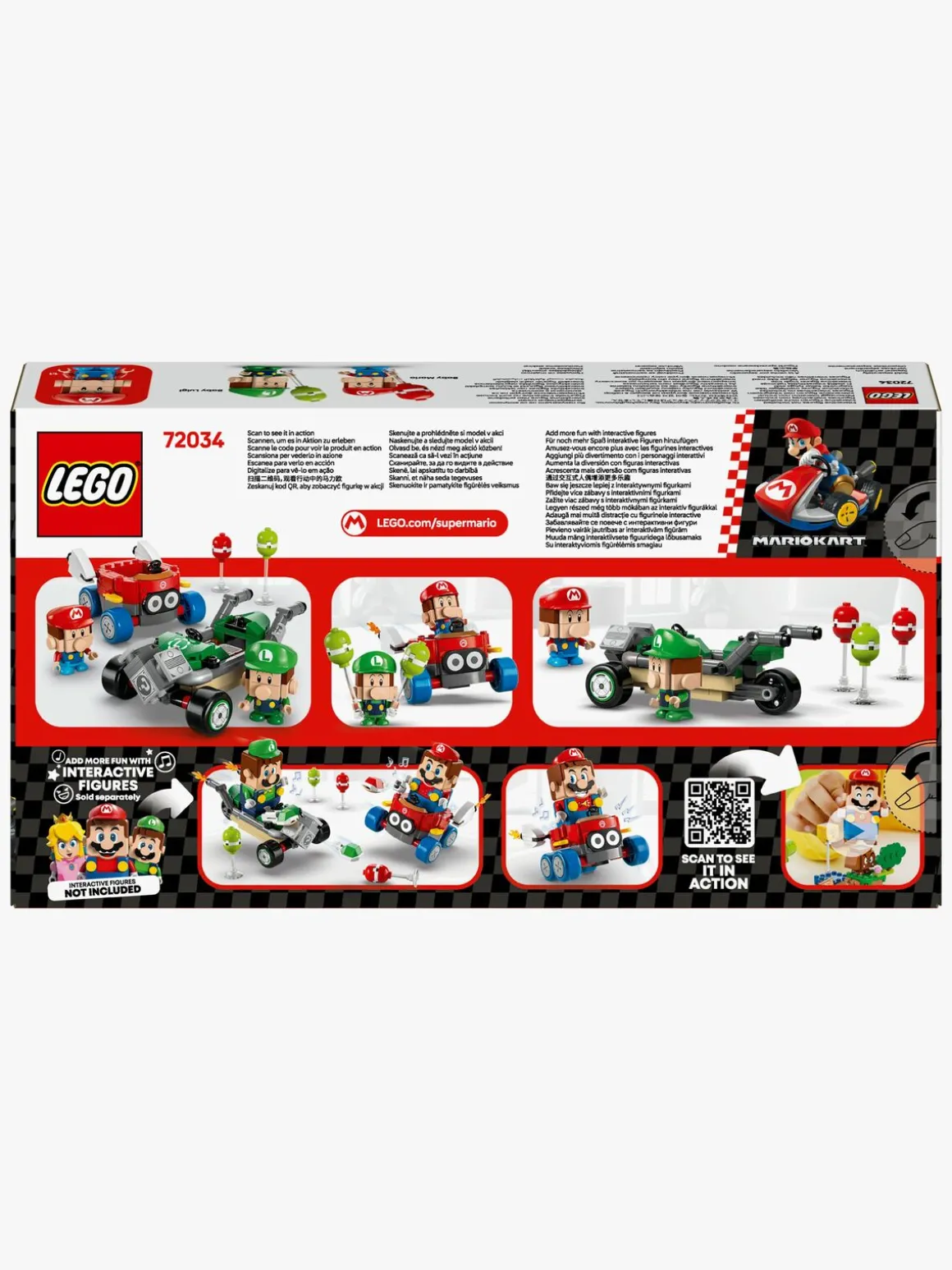 LEGO Super Mario 72034 Mario Kart – Baby Mario mod Baby Luigi