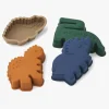 LIEWOOD Gill Dino Sandforme 4-pak, Dinosaurs/Mist