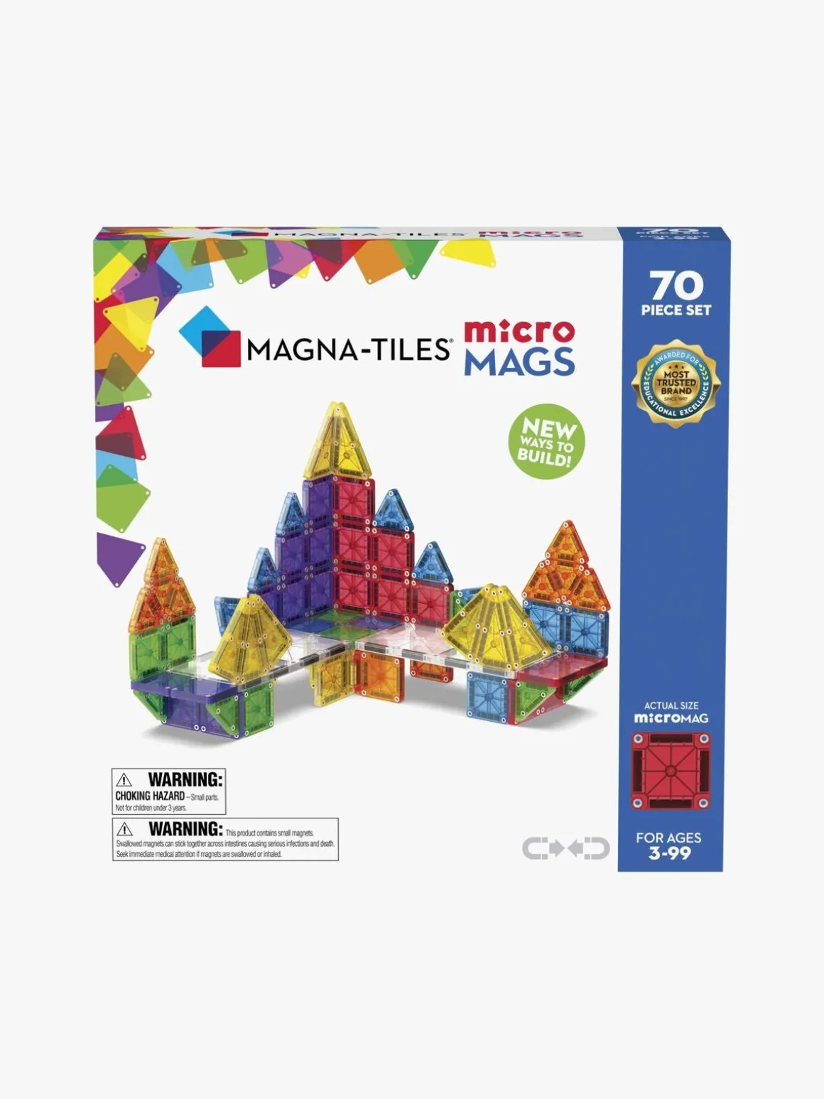 MAGNA-TILES MicroMAGS Byggesæt 70 Dele