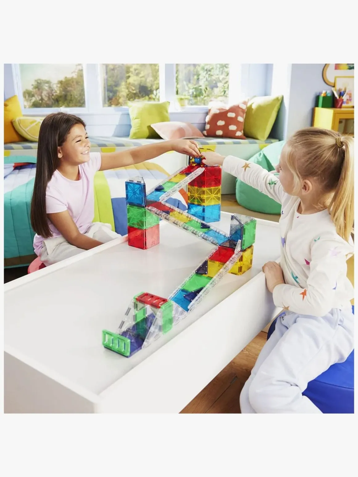 MAGNA-TILES Rail Racer Magnetiske Byggeklodser 90 Dele