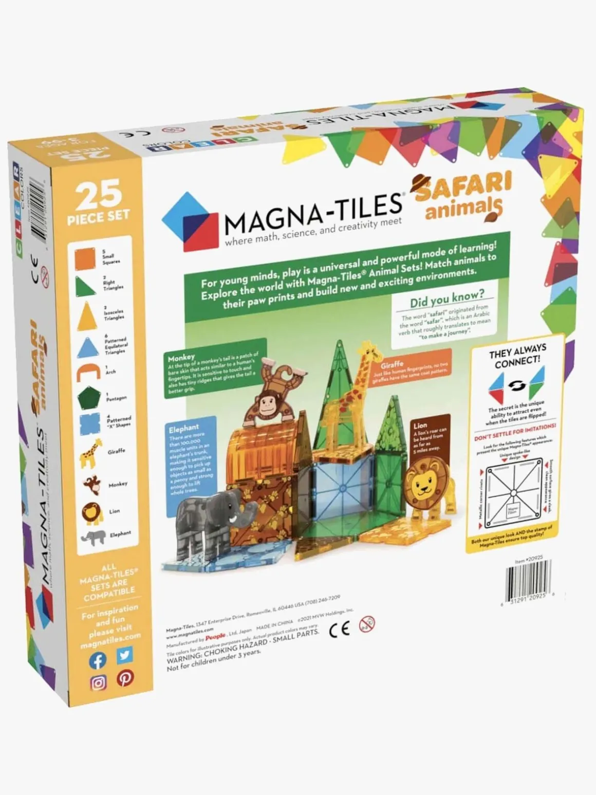 MAGNA-TILES Safaridyr Byggesæt 25 Dele