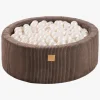 Meowbaby Rund Boldbassin Kraftig Fløjl 30x90, Brun