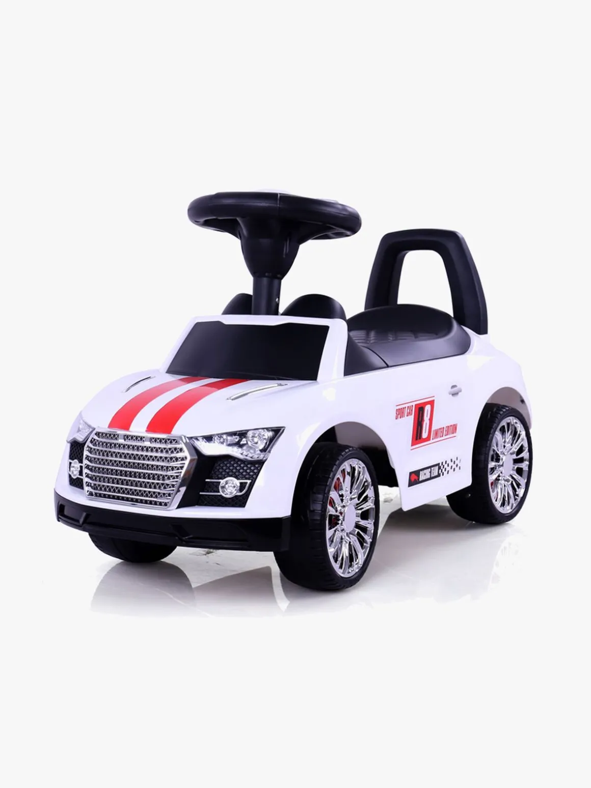 Milly Mally Ride on Racer Gåbil, Hvid