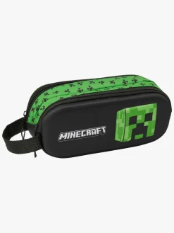 Minecraft 3D Dobbelt Penalhus, Blå/Grøn