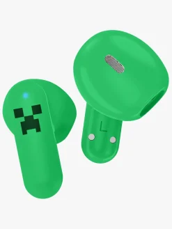 Minecraft Høretelefoner In-Ear TWS med LED, Grøn