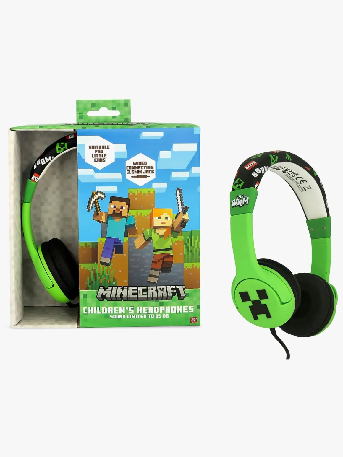 Minecraft Høretelefoner med Ører 85dB Creeper