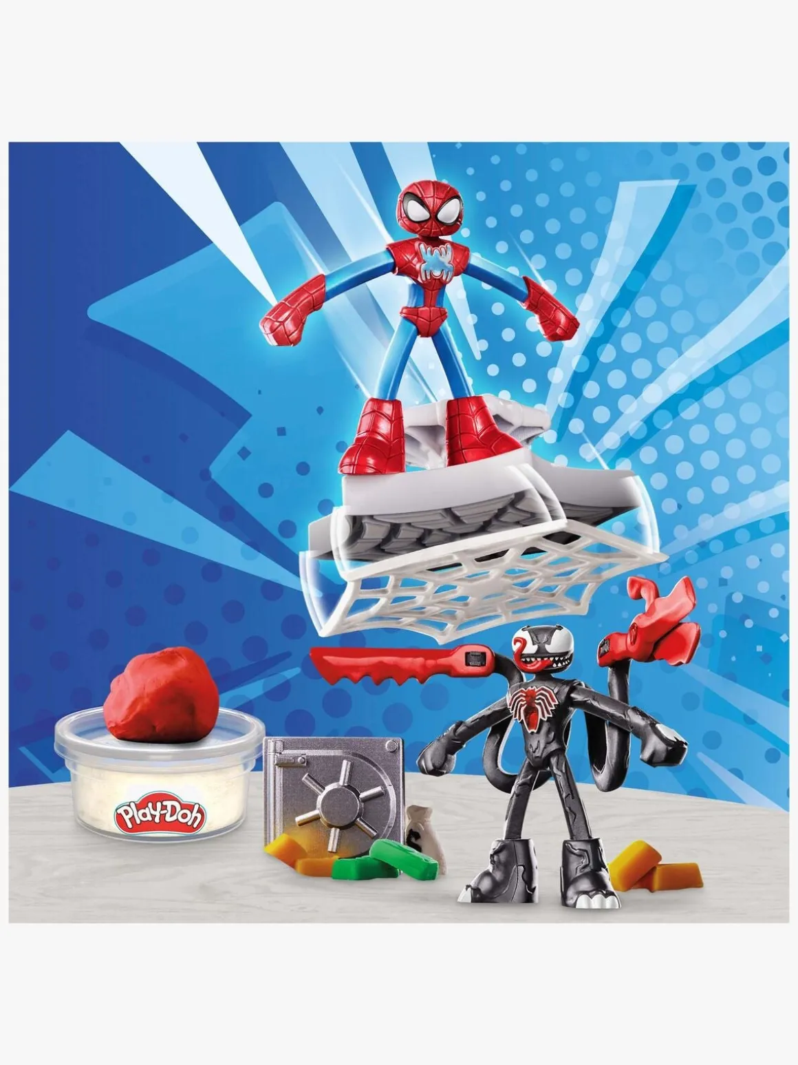 Play-Doh Spider-Man Launch And Slice Battle Legesæt