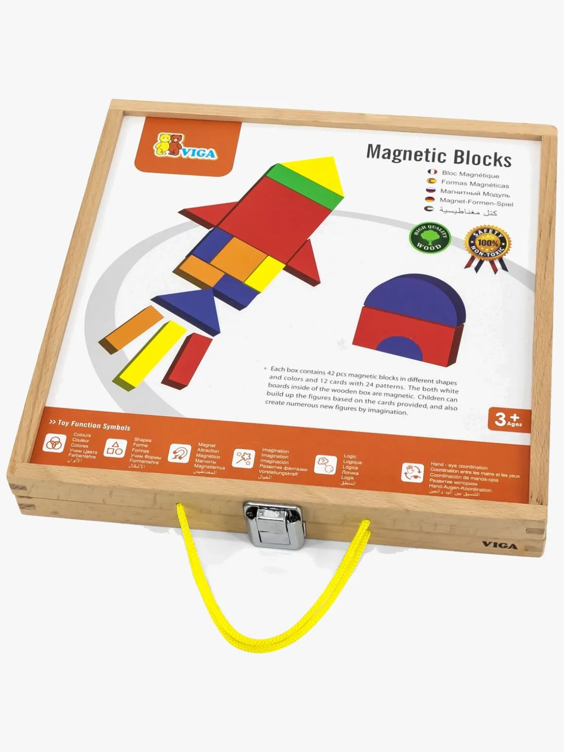 VIGA Magnetiske Klodser 42 Stk.