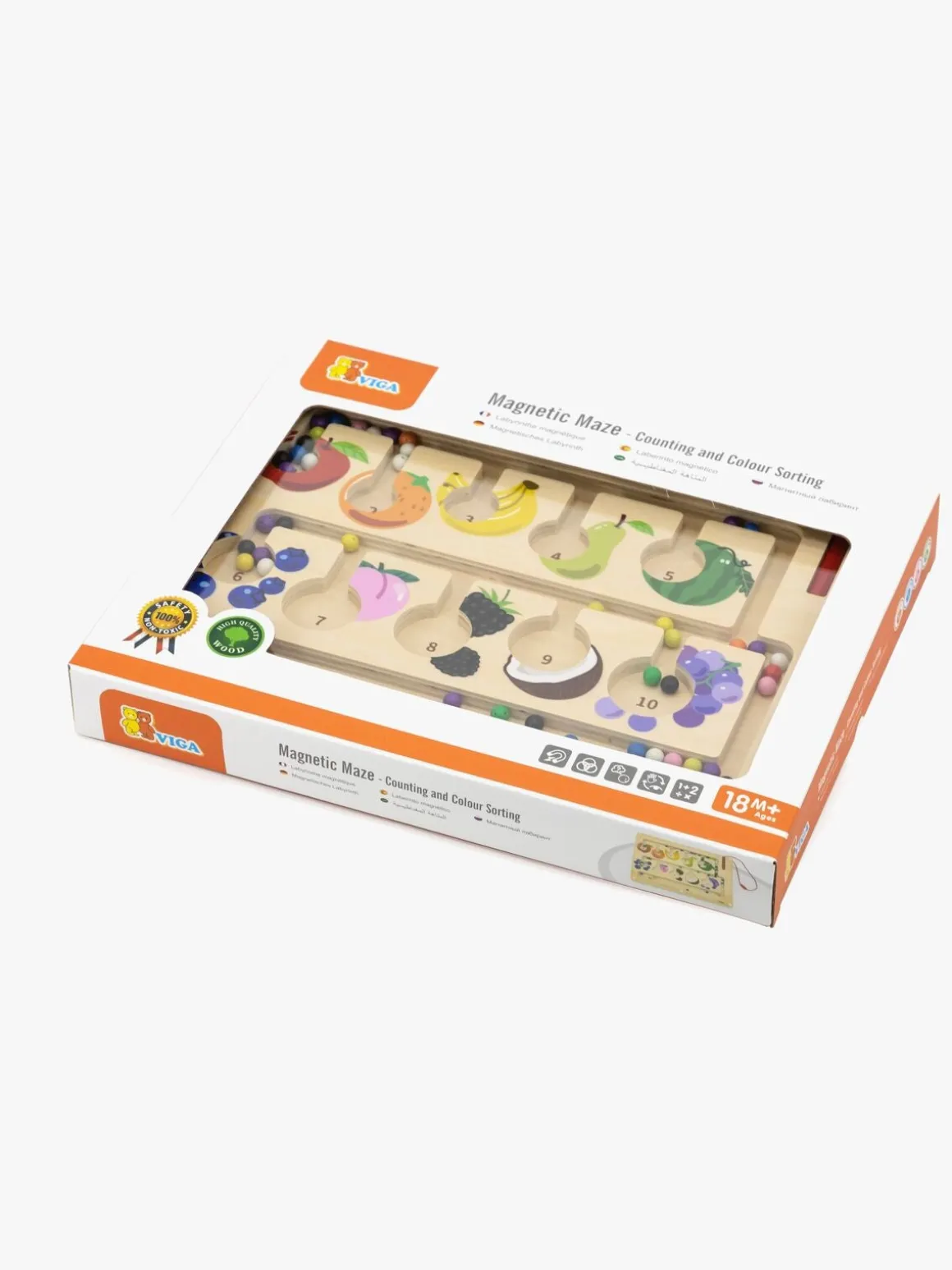 VIGA Magnet-labyrint & Tælle- og Farvesorteringstavle