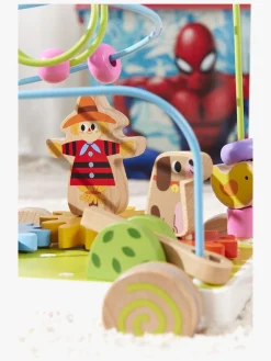 VIGA Træklegetøj med Kuglebane og Drejehjul